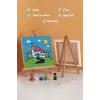 Çiçekli Yol ve Cami Şövaleli Boya Seti 20x20