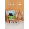 Çiçek Bahçesinde Kâbe Şövaleli Boya Seti 20x20