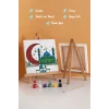 Kırmızı Hilal ve Cami Şövaleli Boya Seti 20x20