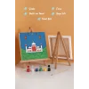 Renkli Minareli Cami Şövaleli Boya Seti 20x20