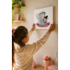 Anneler Günü Eğitici Boyama Tuvali Şövalesiz Boya Seti 20x20 cm