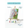 Ayıcıklı Bisiklet Boyama Tuvali – Şövaleli Boya Seti 20x20