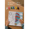 Balon Temalı Çocuk Boyama Tuvali – Şövalesiz Eğitici Boyama Seti 20x20 cm