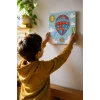 Balon Temalı Çocuk Boyama Tuvali – Şövalesiz Eğitici Boyama Seti 20x20 cm