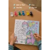 Balonlu Unicorn Boyama Tuvali – Şövalesiz Boya Seti 20x20