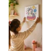 Balonlu Unicorn Boyama Tuvali – Şövalesiz Boya Seti 20x20