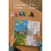 Çiçek Bahçesinde Sultanahmet Camii Şövalesiz Boya Seti 20x20