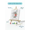 Çiçekli Unicorn Boyama Tuvali – Şövaleli Boya Seti 20x20