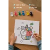 Çiçekli Unicorn Boyama Tuvali – Şövalesiz Boya Seti 20x20