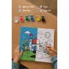 Çiçekli Yol ve Cami Şövalesiz Boya Seti 20x20