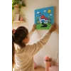 Çiçekli Yol ve Cami Şövalesiz Boya Seti 20x20