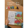 Çiftlik ve Kamyon Temalı Çocuk Boyama Tuvali – Şövalesiz Eğitici Boyama Seti 20x20 cm