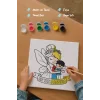 Çocuklar İçin Anneler Günü Boyama Tuvali – Şövalesiz Boya Seti 20x20 cm