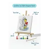 Çocuklar İçin En Tatlı Annem Boyama Tuvali Şövaleli Boya Seti 20x20 cm