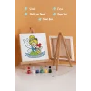 Çocuklar İçin En Tatlı Annem Boyama Tuvali Şövaleli Boya Seti 20x20 cm