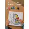 Çocuklar İçin En Tatlı Annem Boyama Tuvali Şövalesiz Boya Seti 20x20 cm