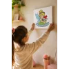 Çocuklar İçin En Tatlı Annem Boyama Tuvali Şövalesiz Boya Seti 20x20 cm