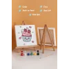 Cupcake Fil Boyama Tuvali – Şövaleli Boya Seti 20x20