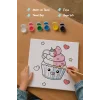 Cupcake Fil Boyama Tuvali – Şövalesiz Boya Seti 20x20