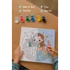Deniz Kızı ve Midye Boyama Tuvali – Şövalesiz Boya Seti 20x20