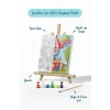 Dondurma Arabası Temalı Çocuk Boyama Tuvali – Şövaleli Eğitici Boyama Seti 20x20 cm