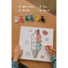 Dondurmalı Ayıcık Boyama Tuvali – Şövalesiz Boya Seti 20x20