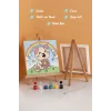 Donut Seven Kedi Boyama Tuvali – Şövaleli Boya Seti 20x20