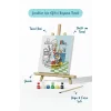 Dünyanın En Tatlı Annesine Temalı Eğitici Boyama Tuvali Şövaleli Boya Seti 20x20 cm