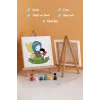 En Tatlı Annem Yazılı Eğitici Boyama Tuvali – Şövaleli Boya Seti 20x20 cm