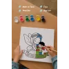 En Tatlı Annem Yazılı Eğitici Boyama Tuvali – Şövalesiz Boya Seti 20x20 cm