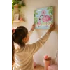 Flamingo Temalı Çocuk Boyama Tuvali – Şövalesiz Eğitici Boyama Seti 20x20 cm