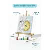 Güneş & Ay Figürlü Çocuk Boyama Tuvali – Şövaleli Boya Seti 20x20