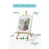Her Zaman En Güçlü Annem Yazılı Eğitici Boyama Tuvali Şövaleli Boya Seti 20x20 cm
