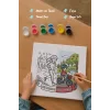Her Zaman En Güçlü Annem Yazılı Eğitici Boyama Tuvali Şövalesiz Boya Seti 20x20 cm