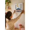 Hilal ve Mavi Kubbeli Cami Şövalesiz Boya Seti 20x20