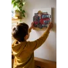 İtfaiye Aracı Boyama Tuvali – Şövalesiz Boya Seti 20x20