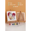 Kalpli Unicorn Boyama Tuvali – Şövaleli Boya Seti 20x20