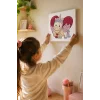 Kalpli Unicorn Boyama Tuvali – Şövalesiz Boya Seti 20x20