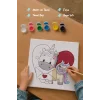 Kalpli Unicorn Boyama Tuvali – Şövalesiz Boya Seti 20x20