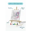 Kanatlı Unicorn Temalı Çocuk Boyama Tuvali – Şövaleli Eğitici Boyama Seti 20x20 cm
