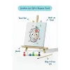 Kirazlı Kedicik Boyama Tuvali – Şövaleli Boya Seti 20x20
