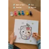 Kirazlı Kedicik Boyama Tuvali – Şövalesiz Boya Seti 20x20