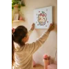 Kirazlı Kedicik Boyama Tuvali – Şövalesiz Boya Seti 20x20