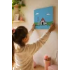 Kırmızı Kubbeli Cami Şövalesiz Boya Seti 20x20