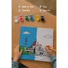 Kırmızı Kubbeli Cami Şövalesiz Boya Seti 20x20