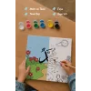 Muhammed Lafzı ve Çiçekli Yol Şövalesiz Boya Seti 20x20