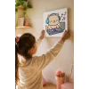 Müziksever Kedi Boyama Tuvali – Şövalesiz Boya Seti 20x20