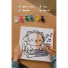 Müziksever Kedi Boyama Tuvali – Şövalesiz Boya Seti 20x20