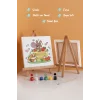 Pastalı Tavşancık Boyama Tuvali – Şövaleli Boya Seti 20x20