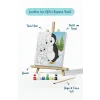 Penguen Temalı Çocuk Boyama Tuvali – Şövaleli Eğitici Boyama Seti 20x20 cm